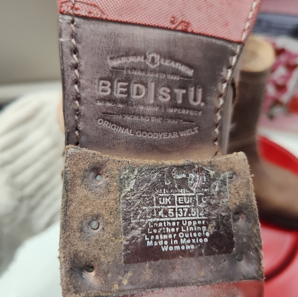 🥰EUC Bed Stu Cheshire Distressed Side Zip Mid-Calf Lace Up Leather Boot, 7.5 - Picture 16 of 16